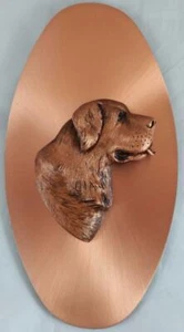 Copperama St Bernard Dog Sculpture Victor Personette Wall Plaque 3-D Copper Art - Picture 1 of 1