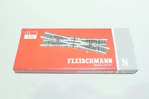 Fleischmann N 1x deviatore doppio incrocio destro 9185 nuovo imballo originale - Foto 1 di 2