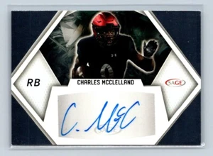 Autógrafo de fútbol americano Sage 2023 Charles McClelland # A-CM2 - Imagen 1 de 2