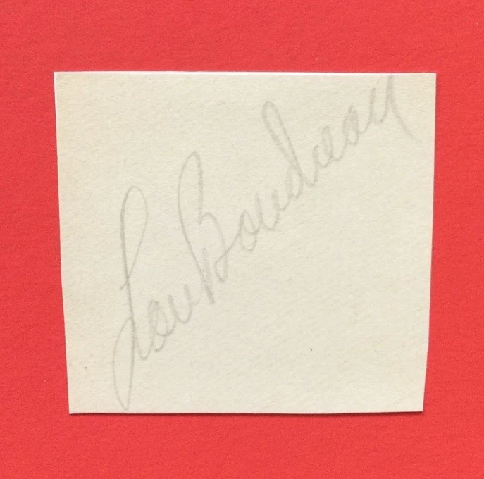 Lou Boudreau Autograph Cut  Indians HOF Signed Rookie - Image 1 of 1