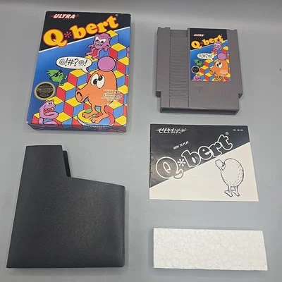 Qbert (Nintendo Entertainment System, 1989) NES Complete With Manual CIB  - Image 1 of 4