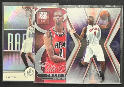 Lote de 3 cartas Chris Bosh Upper Deck Reflections, Donruss Elite, SPx Foto 1 de 4