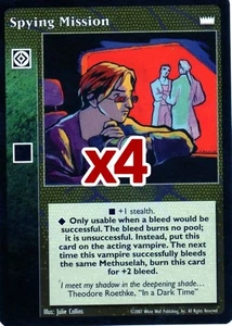 Lot of 4 cards: Spying Mission [LotN set] - VTES card - Foto 1 di 2