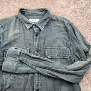 Worn Buck Mason Washed Cotton Utility Shirt Green Long Sleeve Button  Mens Med - Picture 1 of 8