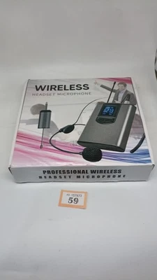 Dual Headset Lavalier Microphone UHF Wireless System with Volume Control New - Image 1 of 4