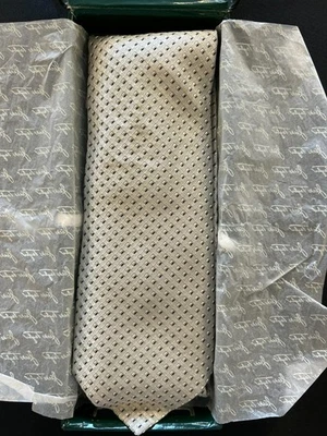 Corbata de seda Jack Taylor Beverly Hills para hombre con bolsillo cuadrado diseñador gris nueva con etiquetas Foto 1 de 4