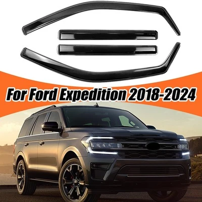 Visera de ventana deflectores de viento protector de lluvia en canal para Ford Expedition 2018-2024 Foto 1 de 4
