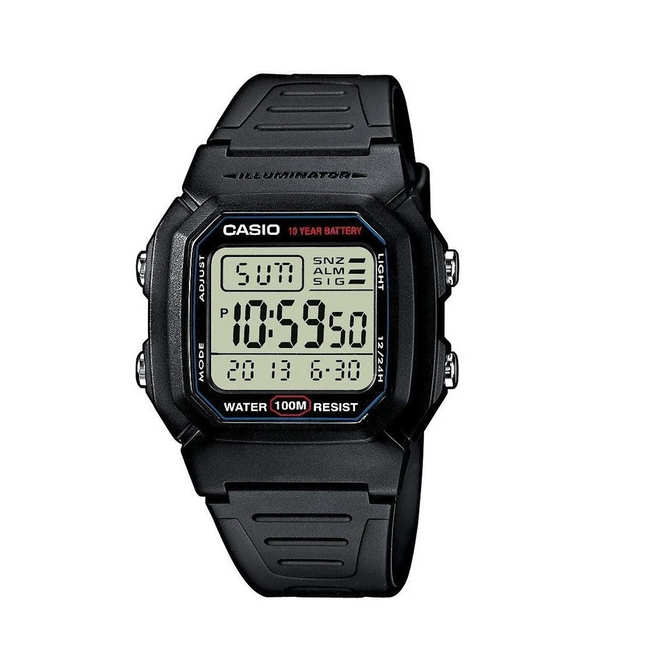 CASIO, W-800H-1AVES,Digitaluhr,Armbanduhr,Uhr,schwarz,Unisex,Watch,10 bar,NEU - Bild 1 von 1