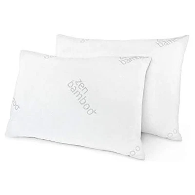 ZEN BAMBOO GEL EXTRA SOFT PILLOW VISCOSE BAMBOO COVER KING SET OF 2 - WHITE - Image 1 of 4