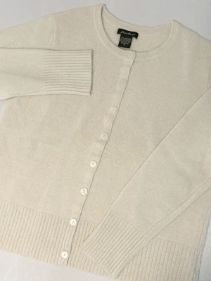 Vintage Eddie Bauer Lambs Wool Angora Rabbit Sweater Cardigan Womens Medium 80s - Image 1 of 4