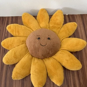 Retired Jellycat Fleury Sunflower - Stuffed Plush 15” Yellow Brown - Picture 1 of 7