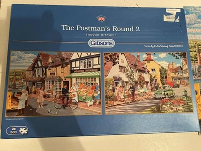 Rompecabezas de Gibsons LTD (THE CARTMANS ROUND 2) 2 x 500 PIEZAS/USADO/EN CAJA Foto 1 de 4