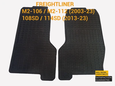 Freightliner M2-106/ M2-112 / 108SD/114SD Heavy Duty Truck Rubber Floor Mat 2pcs - Image 1 of 3