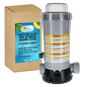 Professional In-Line Pool Automatic Chlorine Feeder - 9 lb Chemical Capacity - Picture 1 of 5