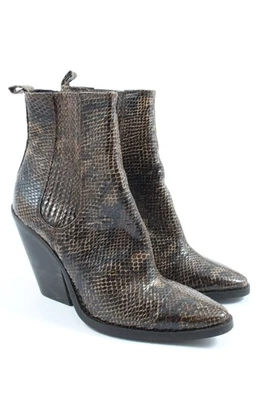 H&M Botas con cremallera Mujeres Botines Talla EU 38 negro-marrón-crema - Imagen 1 de 4