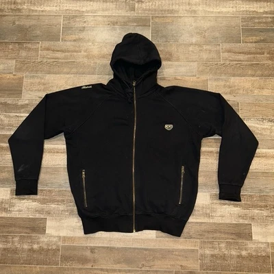 Sudadera con Capucha Akademiks Para Hombre Talla Mediana Negra Cremallera Completa De Colección Y2K Bordada  Foto 1 de 4