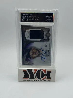 2023 Topps Dynasty - Auto Patch #DAP-KB2 Kris Bryant 01/10 Arena Club 9 Auto 10 - Image 1 of 3