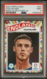 2024 Topps Living Road To UEFA Euro #31 Cole Palmer PSA 9 Pop 4 - Picture 1 of 2