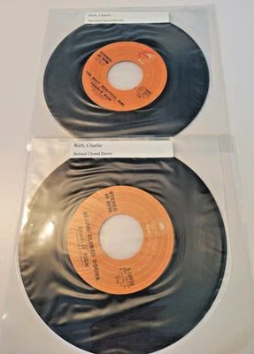 Charlie Rich 7" vinyl record LOT Behind Closed Doors, The Most Beautiful Girl EX - Image 1 of 4