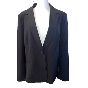 CHAUS Chaqueta Blazer Negra Un Botón Talla 18 - Imagen 1 de 5