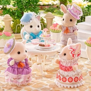 Sylvanian Families Dokidoki Friends Tea Time Juego Completo de 4 2025 Sin Caja - Imagen 1 de 2