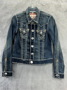 Chaqueta vaquera de colección True Religion Jimmy Super T para mujer pequeña Y2K años 90 10300NBT2 - Imagen 1 de 24
