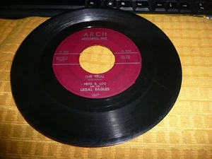 record 45 Weird Rockabilly on Arch 3001 Herb B. Lou   Kiss Me The Trial VG++ - Picture 1 of 2