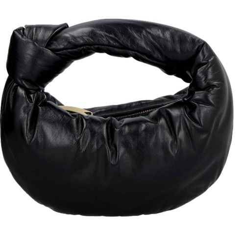 Borsa a mano Bottega Veneta Jodie mini imbottita manico superiore in pelle nappa nera NUOVA