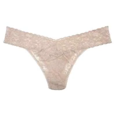 Tanga Hanky Panky L23751 de encaje vainilla ropa interior para mujer talla única Foto 1 de 2