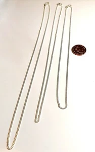 Nueva cadena de acero de plata esterlina 925 16 pulgadas - Imagen 1 de 2