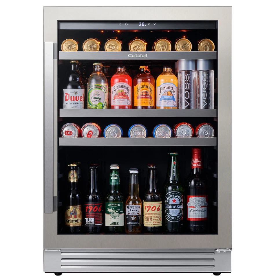 24" Ca'Lefort Beverage Refrigerator Cooler 180 Cans 34°F -54°F For Home/Kitchen - Image 1 of 4