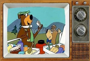 YOGI BEAR BOO BOO TV Fridge MAGNET 2" x 3" art SATURDAY MORNING CARTOONS - Picture 1 of 1