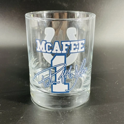 Pat McAfee #1 Signature Glass Indianapolis Colts Arby's Collection NFLPA Cover