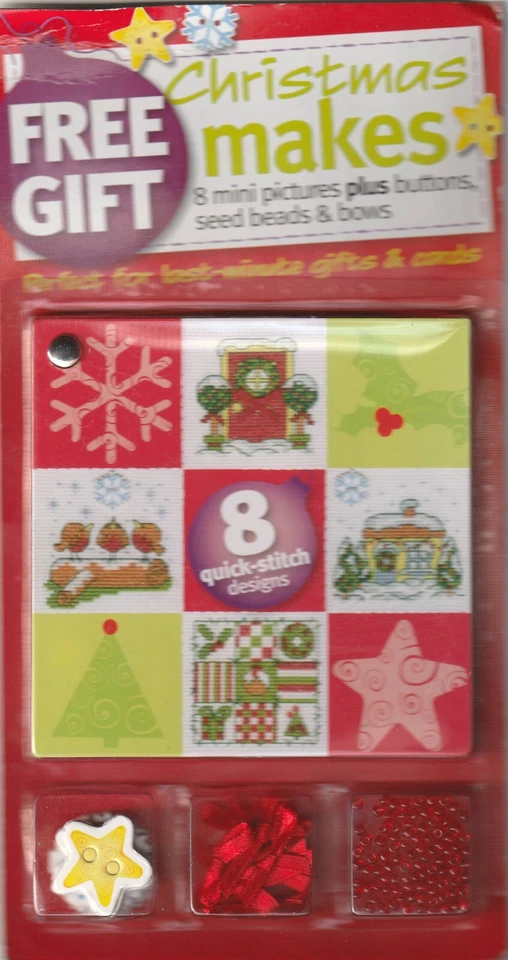 Christmas Makes, 8 Designs & Embellishments,  Cross Stitch Patterns - Image 1 of 1