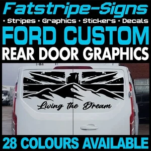 para adaptarse a Ford Transit Custom Union Jack Bandera Pegatinas Gráficos Camper Van - Imagen 1 de 2