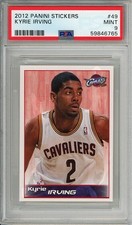 Kyrie Irving 2012-13 Panini Stickers #49 PSA 9 Mint Rookie RC!