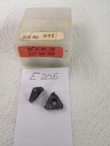 8 NEW SNAP-TAP 16ER 11UN THREADING CARBIDE INSERTS GR: K20 FACTORY PACK -E205- - Picture 1 of 1