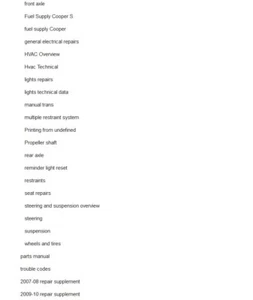 MINI COOPER  2006-2013 WORKSHOP Service Repair MANUAL pdf  - Picture 1 of 10