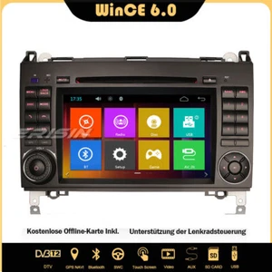 7" Autoradio GPS DVD RDS BT SWC Mercedes A/B Klasse Sprinter Vito Viano Crafter - Bild 1 von 12