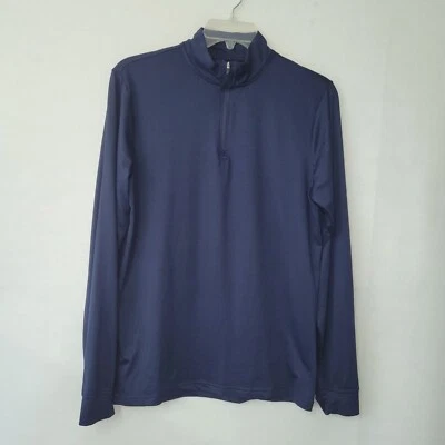 Pullover Activo Azul Marino Antiguo Para Hombres M Alto Azul 1/4 Cremallera Nube 94 Suave Go-Dry Genial Foto 1 de 4