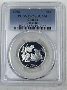 1996 50C PCGS PR68DCAM Canada Ducklings - Picture 1 of 4