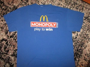 Vintage McDonalds Monopoly T-Shirt Play To Win Tee blau Erwachsene XL - Bild 1 von 2