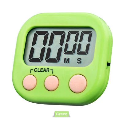 Цифровой кухонный таймер магнитный кулинарный ЖК-дисплей большой обратный отсчет вверх прозрачный громкий будильник - Изображение 1 из 4