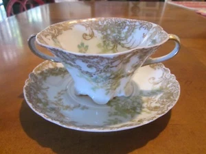 Haviland Limoges Bouillon cup and saucer, Sch 52-0 variation - Picture 1 of 5