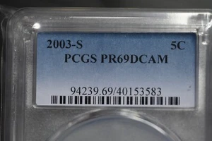 2003 S 5C NICKELPcgs Pr69 Dcam - Picture 1 of 3