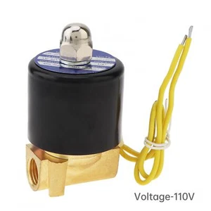 Electroválvula eléctrica de latón 110 V de 1/4 de pulgada para agua/fuel oil/aire - Imagen 1 de 5