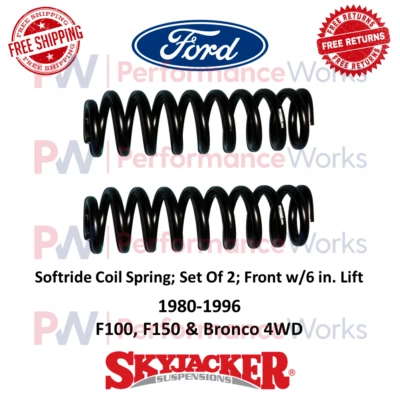 Conjunto de mola helicoidal Skyjacker Softride de 2 6" elevação frontal para 80-96 Bronco F-150 4WD - Imagem 1 de 4
