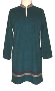 Anokhi Teal Colored Corduroy Kurta/Tunic - 100% Cotton - 3/4 Sleeves  - Picture 1 of 3