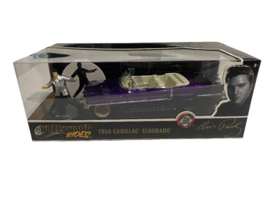 ELVIS  PRESLEY & 1956  CADILLAC  ELDORADO / Jada 1:24  HOLLYWOOD  RIDES - Immagine 1 di 3