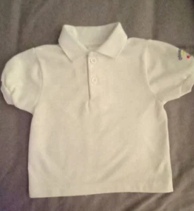Vtg. OSHKOSH B'GOSH  White Collared 24 Mo Shirt Cotton USA Orig. - Picture 1 of 6